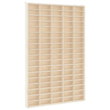 Wooden Collector's Display Case with 90 Compartments 50.5x4.5x79cm - Front View