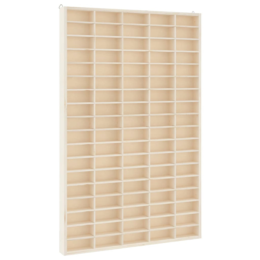 Wooden Collector's Display Case 90 Compartments 50.5x4.5x79 cm