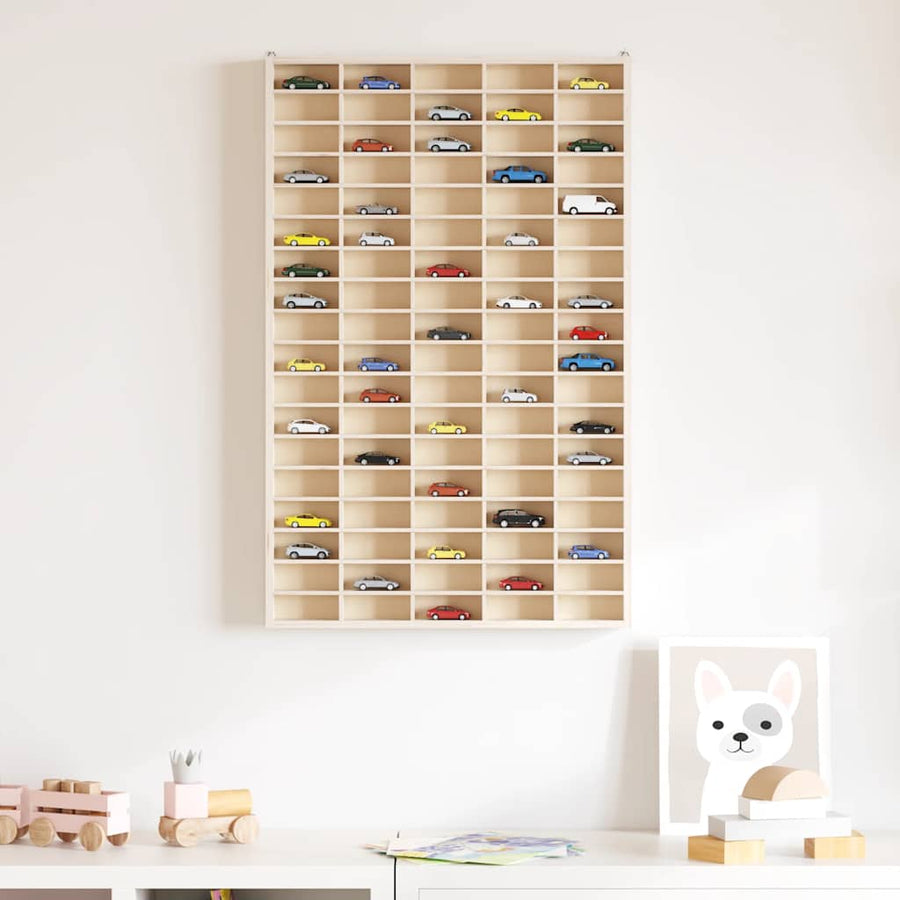 Wooden Collector's Display Case 90 Compartments 50.5x4.5x79 cm