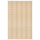 Wooden Collector's Display Case with 90 Compartments 50.5x4.5x79cm - Top-Down View