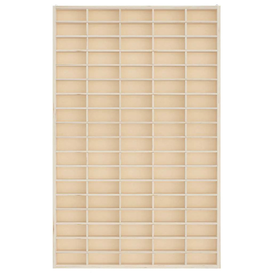 Wooden Collector's Display Case 90 Compartments 50.5x4.5x79 cm