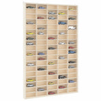 Wooden Collector's Display Case 90 Compartments 50.5x4.5x79 cm