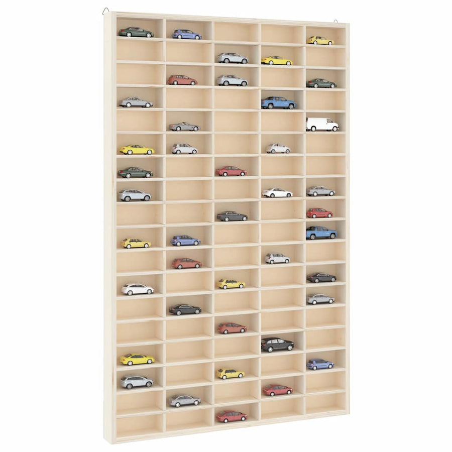 Wooden Collector's Display Case 90 Compartments 50.5x4.5x79 cm