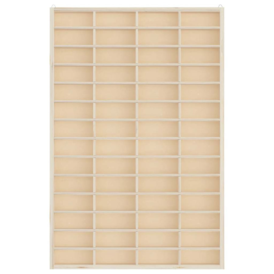 Wooden Collector's Display Case 56 Compartments 40x4.5x60 cm