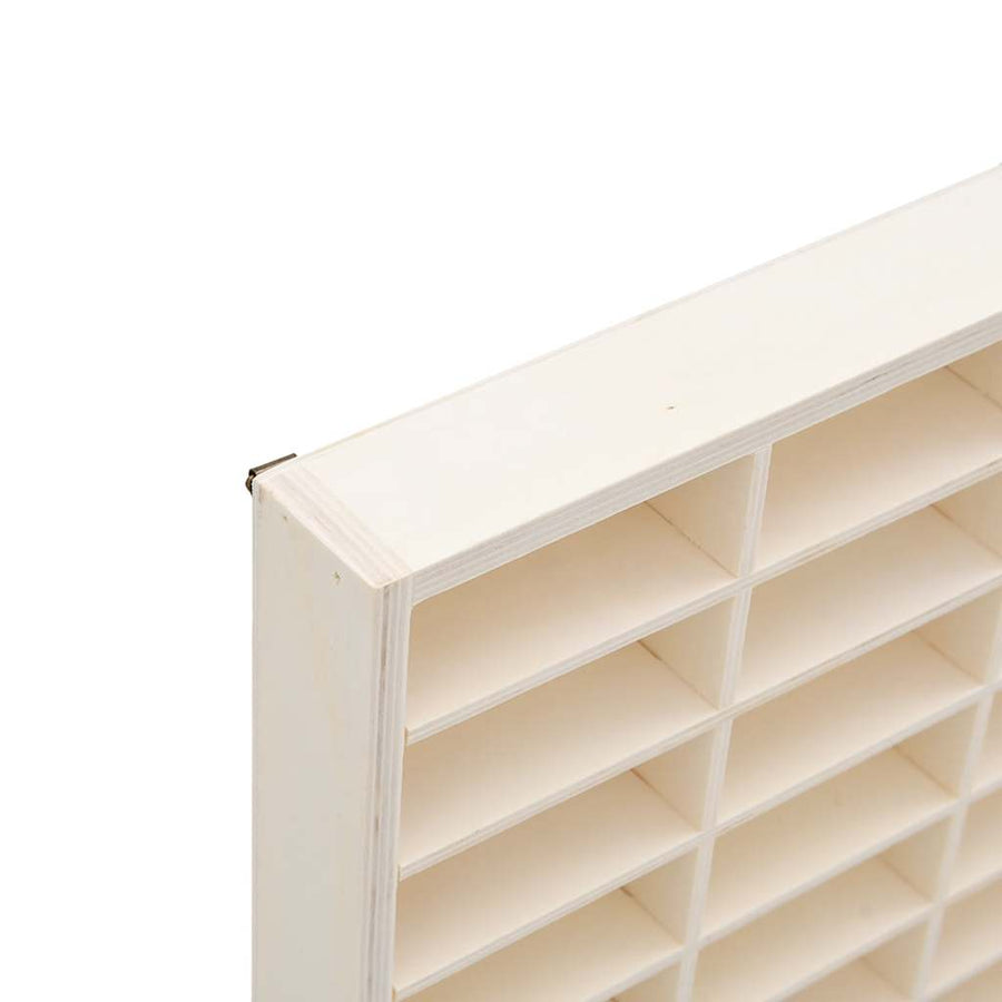 Wooden Collector's Display Case 56 Compartments 40x4.5x60 cm