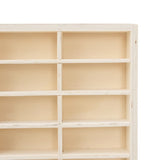 Wooden Collector's Display Case with 56 Compartments 40x4.5x60cm - Low Angle