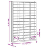 Wooden Collector's Display Case with 56 Compartments 40x4.5x60cm