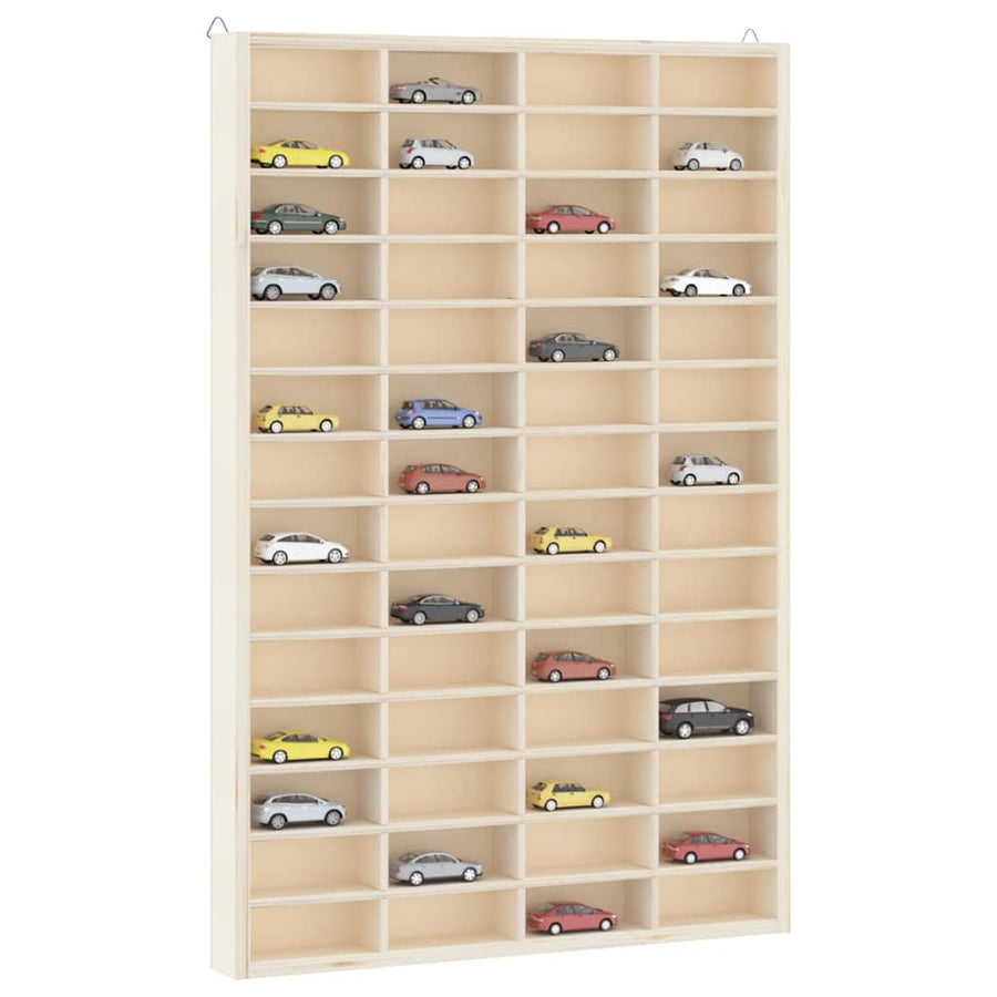 Wooden Collector's Display Case 56 Compartments 40x4.5x60 cm