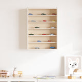Wooden Collector's Display Case with 6 Shelves 40x8,5x55cm - Side View