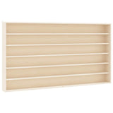 Wooden Collector's Display Case with 6 Shelves 100x8,5x55cm - Front View