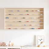 Wooden Collector's Display Case with 6 Shelves 100x8,5x55cm - Side View