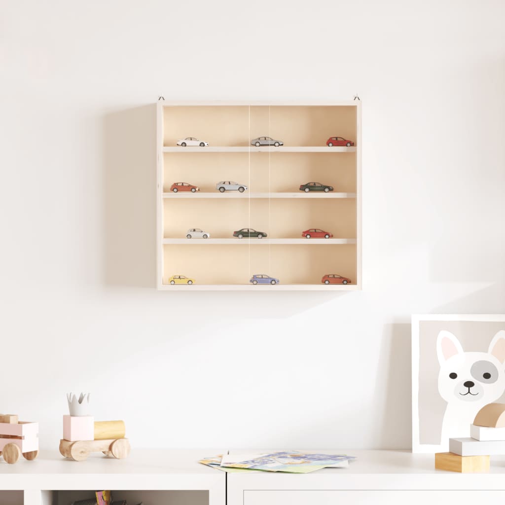 Wooden Collector's Display Case with Doors 40x8,5x37cm