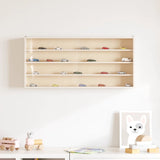 Wooden Collector's Display Case with Doors 80x8.5x37cm - Side View