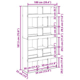 Room Divider White 100x33x187,5 cm Engineered Wood