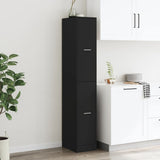 Apothecary Cabinet Black 30x41x174.5 cm Engineered Wood - Side View