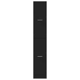 Apothecary Cabinet Black 30x41x174.5 cm Engineered Wood