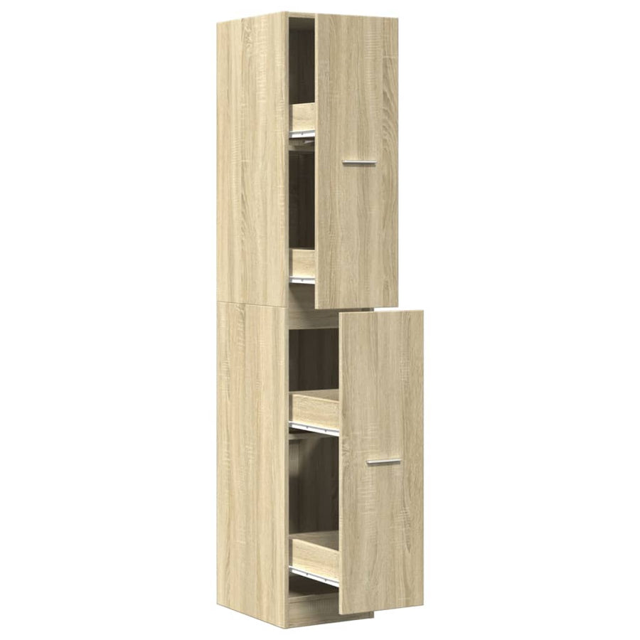 Apothecary Cabinet Sonoma Oak 30x41x174.5 cm Engineered Wood