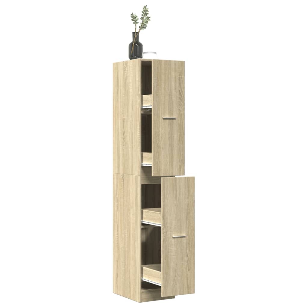 Apothecary Cabinet Sonoma Oak 30x41x174.5 cm Engineered Wood