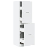 Apothecary Cabinet White 40x41x144.5 cm Engineered Wood - Front View