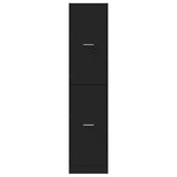 Apothecary Cabinet Black 40x41x174.5 cm Engineered Wood - 45-Degree Angle
