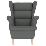 Armchair Dark Grey 74x84x100 cm Fabric - Top-Down View