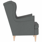 Armchair Dark Grey 74x84x100 cm Fabric