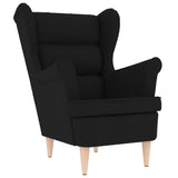 Armchair Black 74x84x100 cm Fabric - Front View