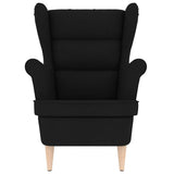 Armchair Black 74x84x100 cm Fabric - Top-Down View