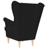Armchair Black 74x84x100 cm Fabric - Rear View
