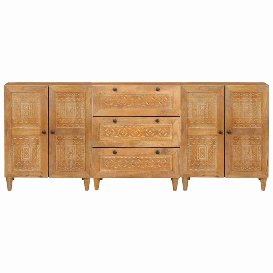 Sideboard 3 pcs 180 x 33.5 x 75 cm Solid mango wood Brown
