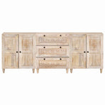Sideboard 3 pcs 180 x 33.5 x 75 cm Solid mango wood White