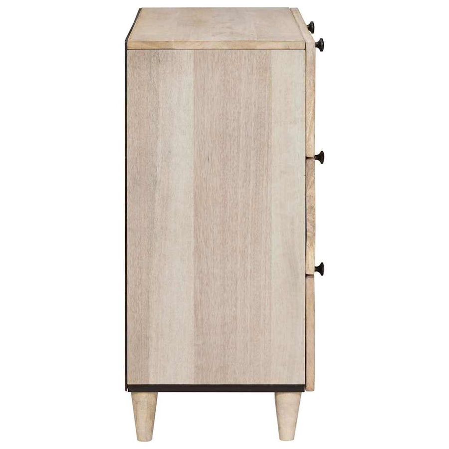 Sideboard 3 pcs 180 x 33.5 x 75 cm Solid mango wood White