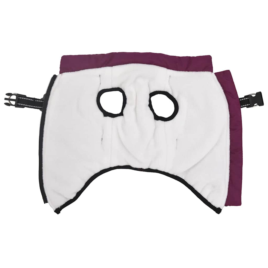 Dog Coat with Harness Waterproof Reflective Purple L