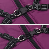 Dog Coat with Harness Waterproof Reflective Purple 3XL