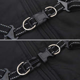 Dog Coat with Harness Waterproof Reflective Black S - Low Angle