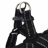 Dog Coat with Harness Waterproof Reflective Black M