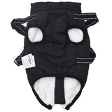 Dog Coat with Harness Waterproof Reflective Black L