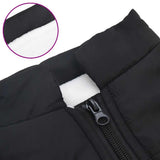 Dog Coat with Harness Waterproof Reflective Black L