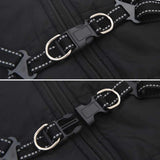 Dog Coat with Harness Waterproof Reflective Black L