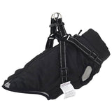 Dog Coat with Harness Waterproof Reflective Black XL