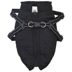 Dog Coat with Harness Waterproof Reflective Black XL