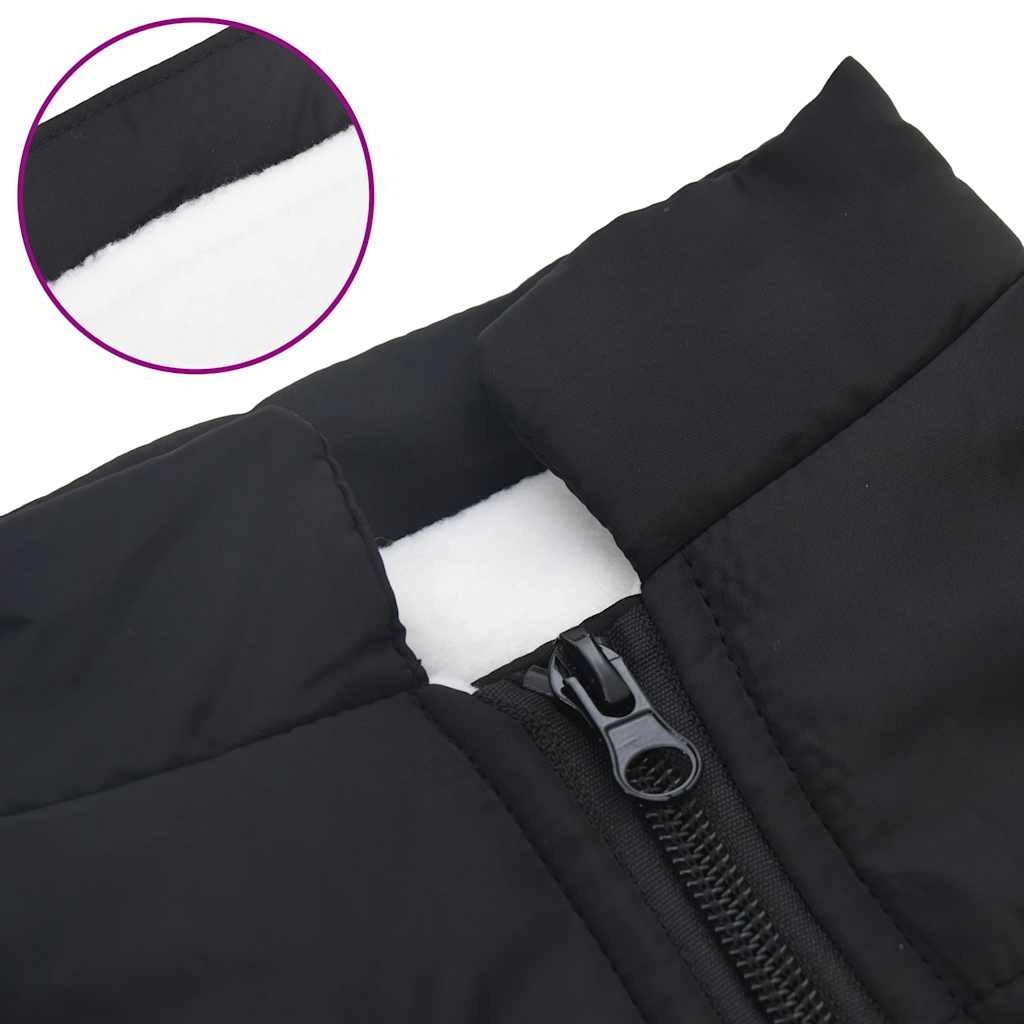 Dog Coat with Harness Waterproof Reflective Black XL
