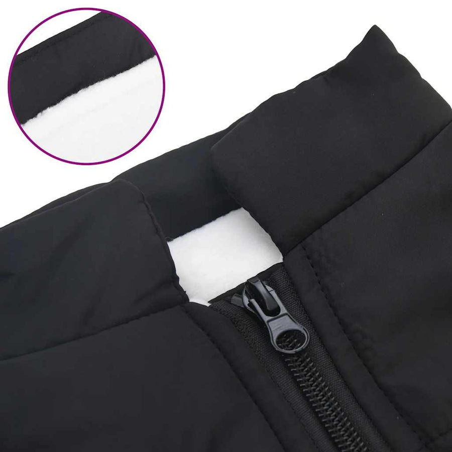 Dog Coat with Harness Waterproof Reflective Black XL