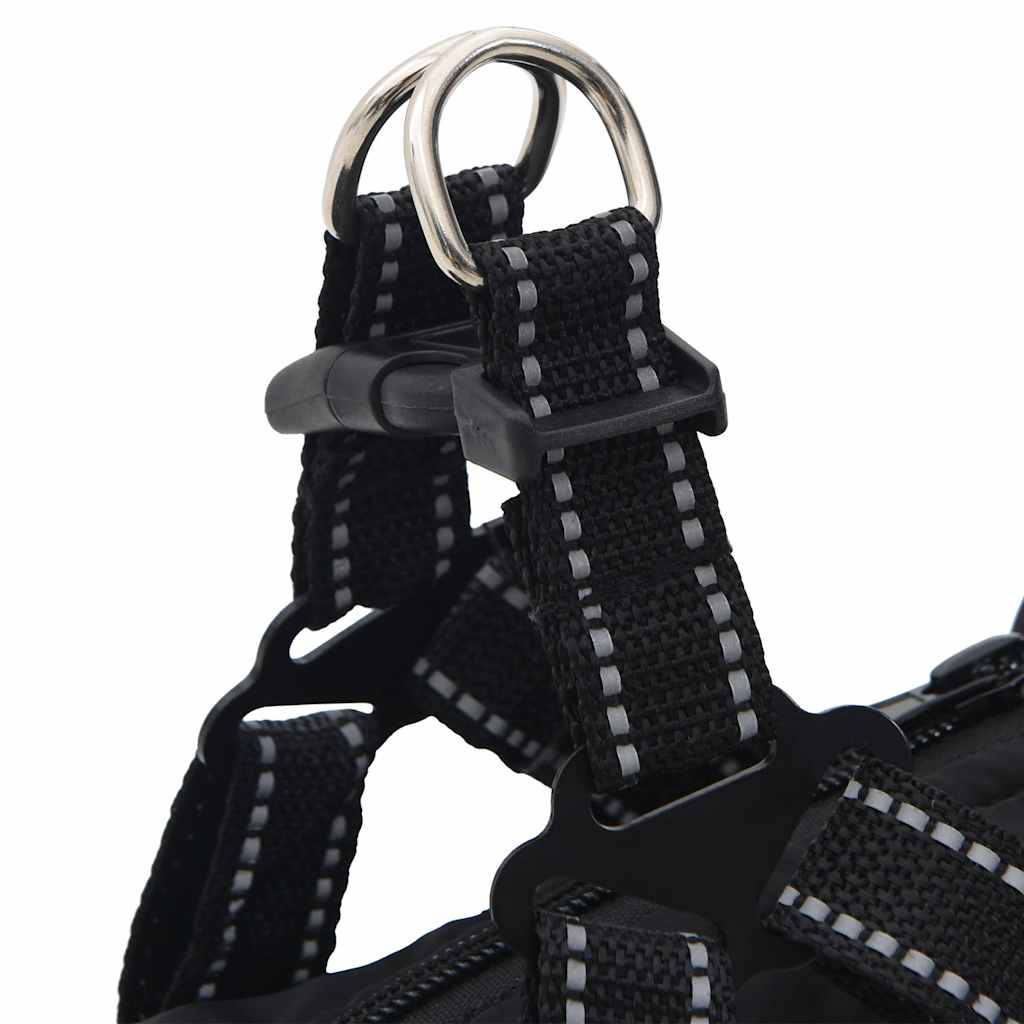 Dog Coat with Harness Waterproof Reflective Black XL