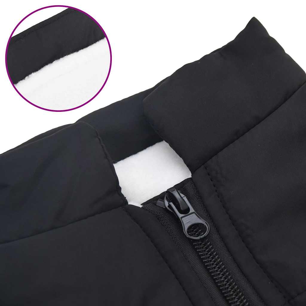 Dog Coat with Harness Waterproof Reflective Black 2XL