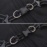 Dog Coat with Harness Waterproof Reflective Black 2XL