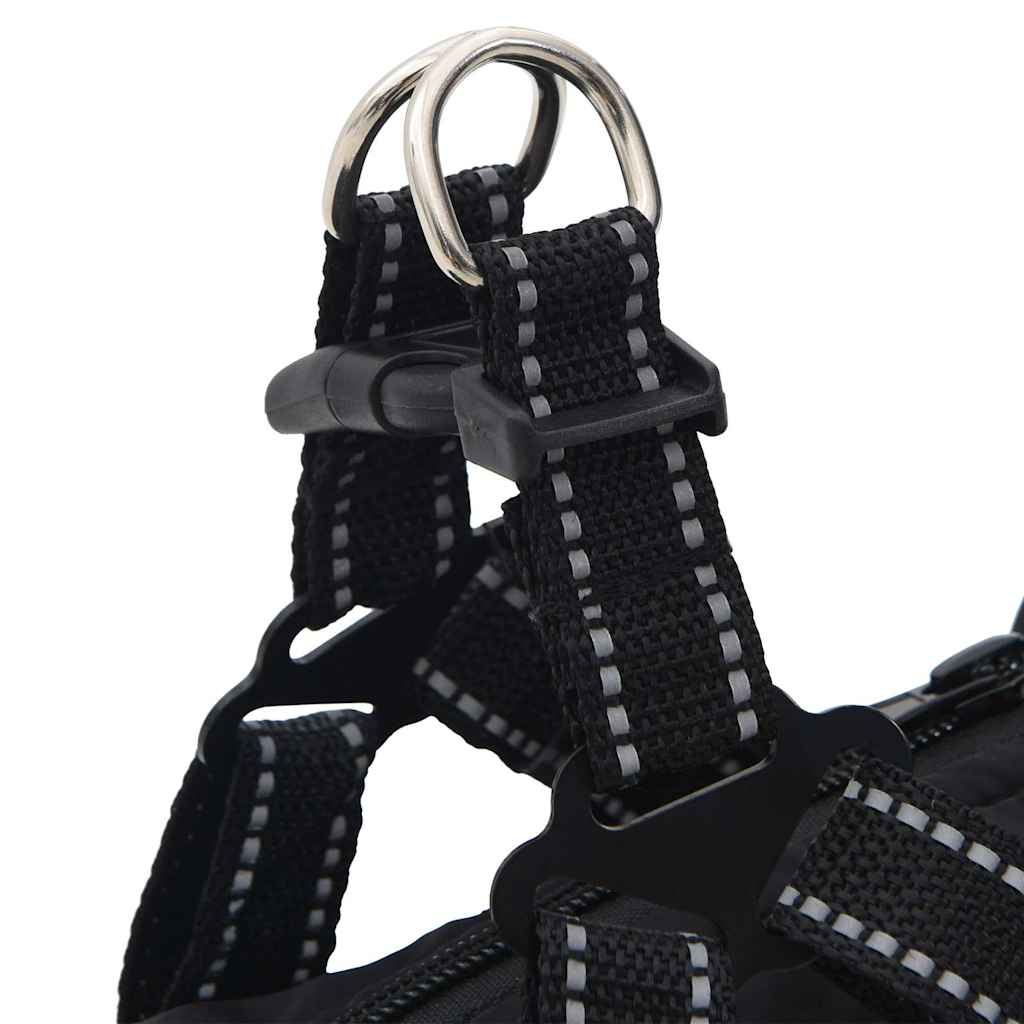 Dog Coat with Harness Waterproof Reflective Black 2XL