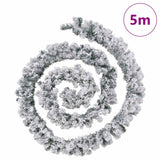 Christmas Garland with LED Lights Green 5 m PVC - Close-Up Angle