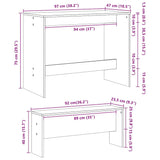 3 Piece Dining Table and Bench Set Black Engineered Wood - Extra Image