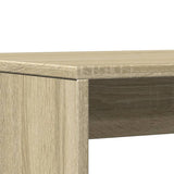 3 Piece Dining Table and Bench set Sonoma Oak Engineered Wood - Low Angle